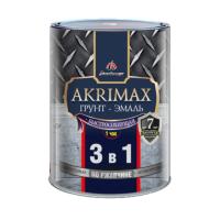 Грунт эмаль по ржавчине 3в1 серая 0,8кг матовая б/с 1ч Akrimax Premium