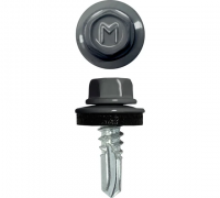 Саморез кровельный RAL7024 5,5х19 металл 250шт графитово- серый Daxmer