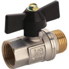 Кран шаровый латунь 25мм м/п бабочка  