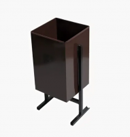 Урна квадратная прямая 25л коричневая---