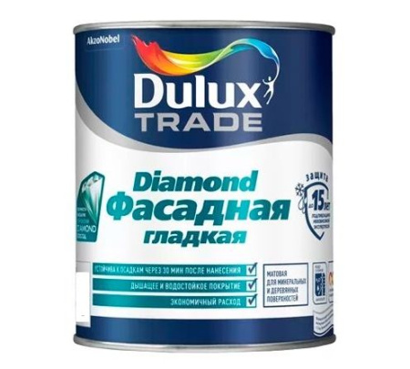 Краска Dulux Professional Diamond фасадная матовая гладкая  1л BW 10% 