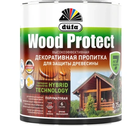 Пропитка Dufa Wood Protect по дереву сосна  9л