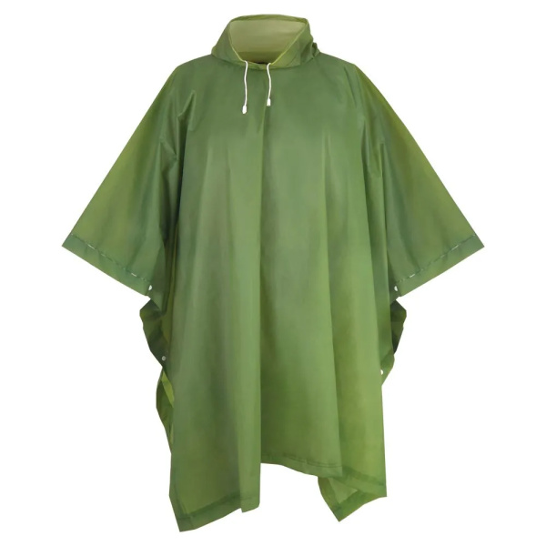 Дождевик пончо зеленый с чехлом Ева Komfi
