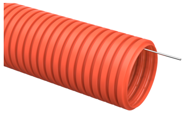 Труба гофрированная 20 ПНД оранжевая IEK(50м)