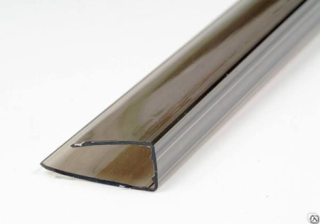 Поликарбонат профиль торцевой  6мм (L) бронза